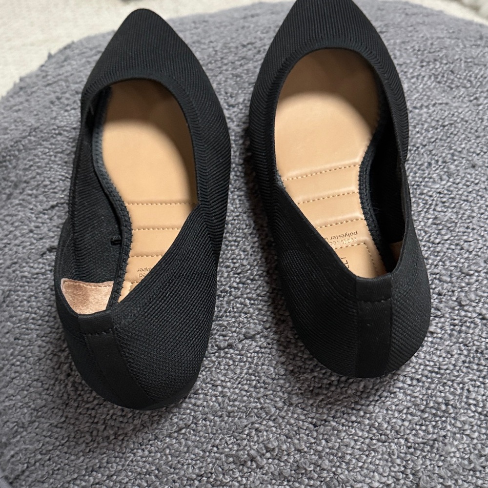 Cynthia Rowley Black Pointed-Toe ballet Knit Flats - Picture 6 of 13